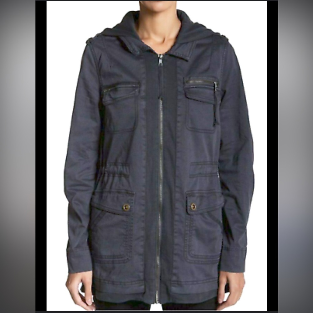Evereve fall blue grey utility coat xs